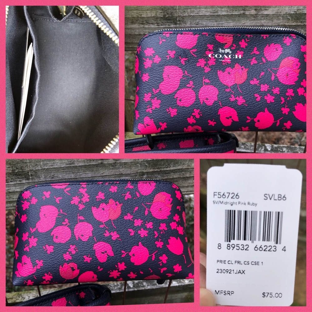 57283 Coach Prairie Calico Floral Bag Wallet Set - Picture 5 of 6